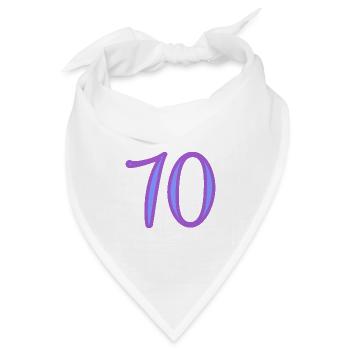 70. 70 JAHRE. 70-JÄHRIGES JUBILÄUM. 70-JÄHRIGES JUBILÄUM. - Bandana Dreieckstuch - Weiß - Vorne