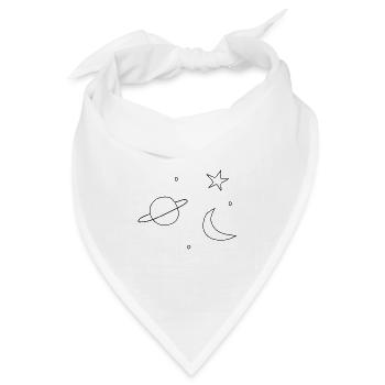 Universum. - Bandana Dreieckstuch - Weiß - Vorne
