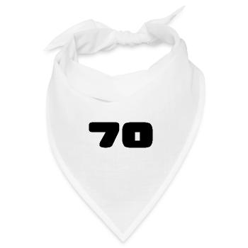 70. 70 JAHRE. 70-JÄHRIGES JUBILÄUM. GEBURTSTAG 70 JAHRE. - Bandana Dreieckstuch - Weiß - Vorne