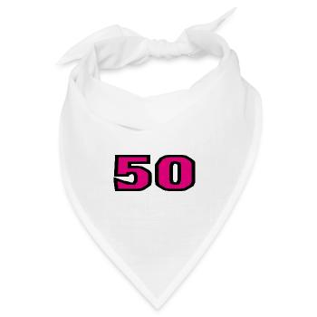 50. 50 JAHRE. 50-JÄHRIGES JUBILÄUM. 50-JÄHRIGES JUBILÄUM. - Bandana Dreieckstuch - Weiß - Vorne