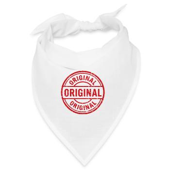 Ursprüngliches Grunge-Gummistempel-Abzeichen-Vektordesign - Bandana Dreieckstuch - Weiß - Vorne
