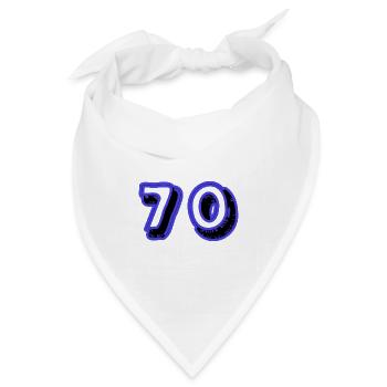 70. 70 JAHRE. 70-JÄHRIGES JUBILÄUM. 70-JÄHRIGES JUBILÄUM. - Bandana Dreieckstuch - Weiß - Vorne