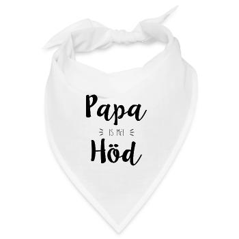 Papa is mei Höd - Bandana Dreieckstuch - Weiß - Vorne