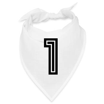 1. 1 Jahr. 1. JUBILÄUM. 1-JÄHRIGES JUBILÄUM - Bandana Dreieckstuch - Weiß - Vorne