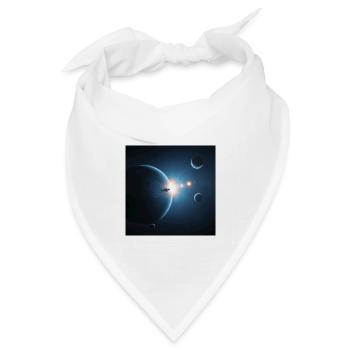 Mystische Mondphasen - Bandana Dreieckstuch - Weiß - Vorne