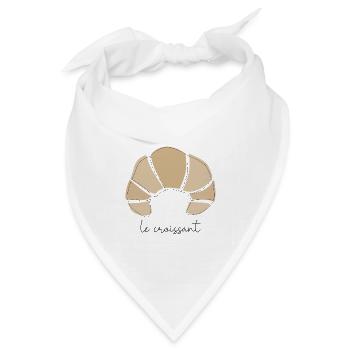 Croissant³. - Bandana Dreieckstuch - Weiß - Vorne