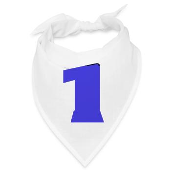 1. 1 JAHR. 1. JAHRESTAG. 1 JAHR GEBURTSTAG - Bandana Dreieckstuch - Weiß - Vorne