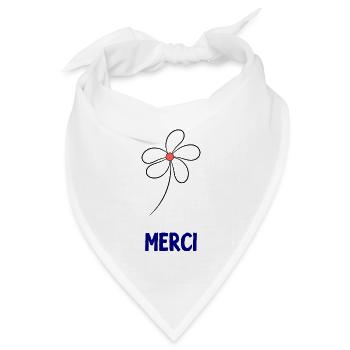 VIELEN DANK. DANKE. VIELEN DANK. JAHRESTAG. GEBURT. - Bandana Dreieckstuch - Weiß - Vorne