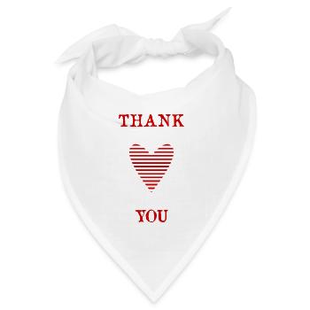 DANKE. THANKS. THANK YOU. - GEBURTSTAG. GEBURT. - Bandana Dreieckstuch - Weiß - Vorne