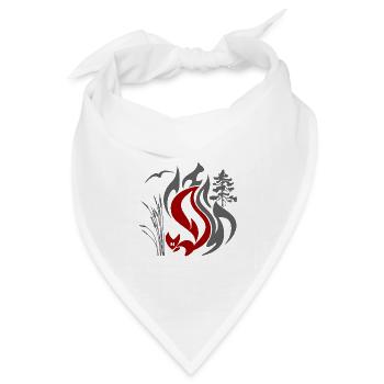 Waldbrandgefahr Zeichen Eichhörnchen frei - Bandana Dreieckstuch - Weiß - Vorne