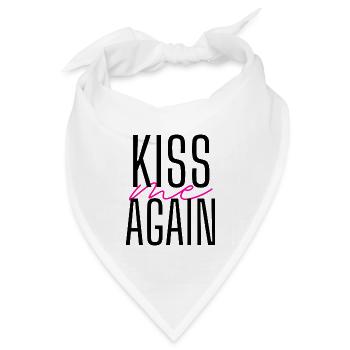 Ich liebe dich küss mich wieder Lippen Geschenk - Bandana Dreieckstuch - Weiß - Vorne