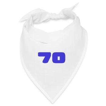 70. 70 JAHRE. 70-JÄHRIGES JUBILÄUM. GEBURTSTAG 70 JAHRE. - Bandana Dreieckstuch - Weiß - Vorne