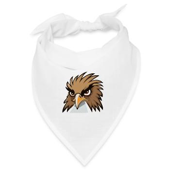 Lustige Adlerkopf Cartoon Illustration - Bandana Dreieckstuch - Weiß - Vorne