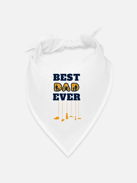 best dad ever - Bandana Dreieckstuch - Weiß