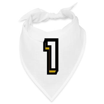 1. 1 JAHR. 1. JAHRESTAG. 1 JAHR GEBURTSTAG - Bandana Dreieckstuch - Weiß - Vorne