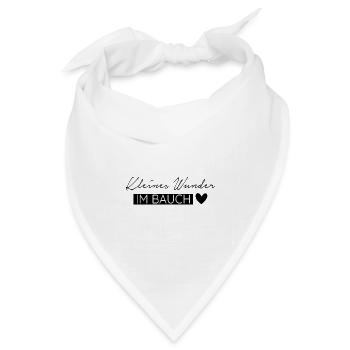 Kleines Wunder im Bauch - Bandana Dreieckstuch - Weiß - Vorne