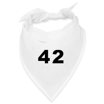 Number - 42 - Forty Two - Bandana Dreieckstuch - Weiß - Vorne
