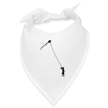 Let´s go fly a kite! - Bandana Dreieckstuch - Weiß - Vorne