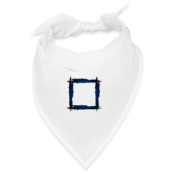 Quadrat Rahmen - Bandana Dreieckstuch - Weiß - Vorne