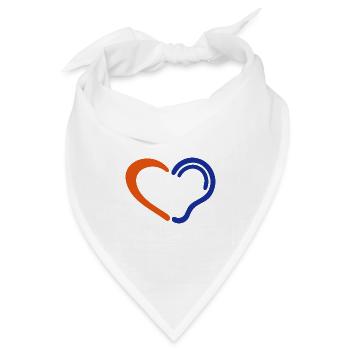 Löschen. Hörgeschädigtes, Gehörlose, eingeschränktes Hörvermögen. - Bandana Dreieckstuch - Weiß - Vorne