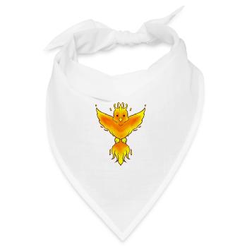 Fliegendes Phönix Küken Kinder - Bandana Dreieckstuch - Weiß - Vorne
