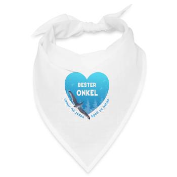 bester Onkel - Bandana Dreieckstuch - Weiß - Vorne