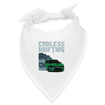 Perfect Endless Drifting - Cooles Shirt Racecar - Bandana Dreieckstuch - Weiß - Vorne