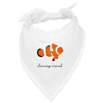 Clownfisch. - Bandana Dreieckstuch - Weiß - Vorne