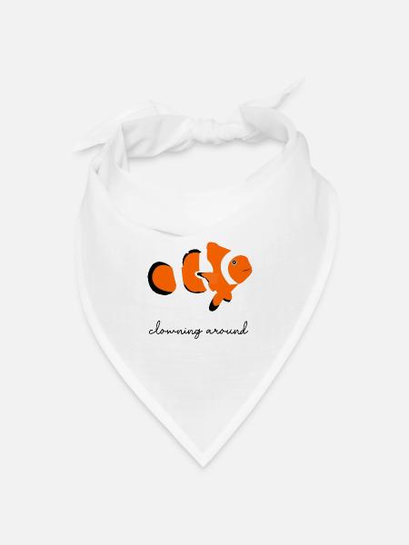 Clownfisch. - Bandana Dreieckstuch - Weiß