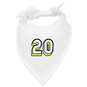 20,20 JAHRE,20-JÄHRIGES JUBILÄUM,20-JÄHRIGES JUBILÄUM - Bandana Dreieckstuch - Weiß - Vorne
