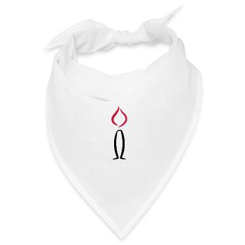 Kerze - Bandana Dreieckstuch - Weiß - Vorne