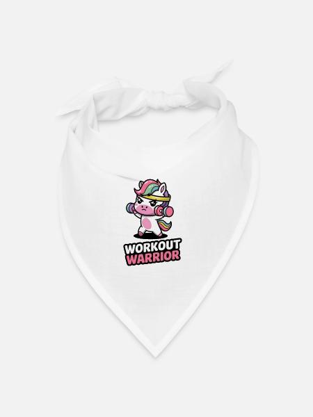 Workout Krieger - Bandana Dreieckstuch - Weiß
