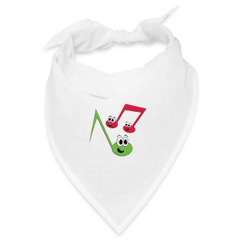 Fugly Noten - Bandana Dreieckstuch - Weiß - Vorne