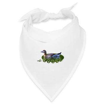 Nilgans Küken Vogel Gans - Bandana Dreieckstuch - Weiß - Vorne