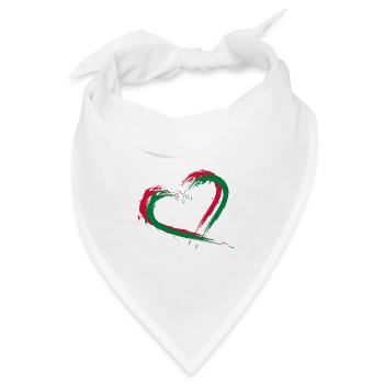 Herz Bürste Flagge der Malediven - Bandana Dreieckstuch - Weiß - Vorne
