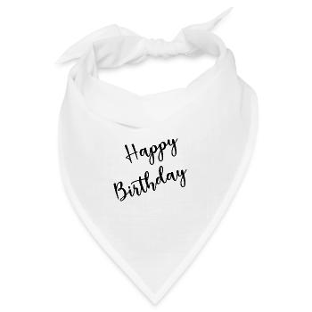 ALLES GUTE ZUM GEBURTSTAG. ALLES GUTE ZUM GEBURTSTAG. JAHRESTAG. - Bandana Dreieckstuch - Weiß - Vorne
