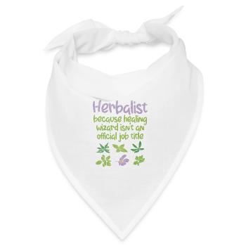 Kräuterkunde Kräuter - Bandana Dreieckstuch - Weiß - Vorne