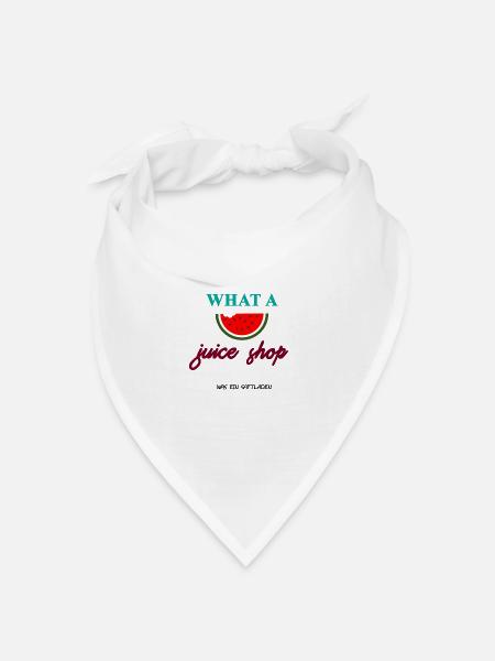 Was ein Saftladen | denglisch | What a juice shop - Bandana Dreieckstuch - Weiß