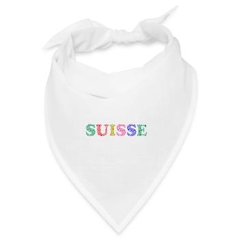 SCHWEIZ. LAND - Bandana Dreieckstuch - Weiß - Vorne