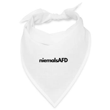 niemalsAFD - Bandana Dreieckstuch - Weiß - Vorne