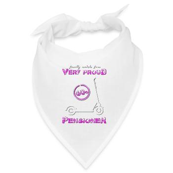 Rentnerin Rentner - Bandana Dreieckstuch - Weiß - Vorne