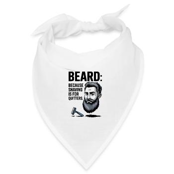 BEARD: Weil Rasieren etwas für Aufsteiger ist - Bandana Dreieckstuch - Weiß - Vorne