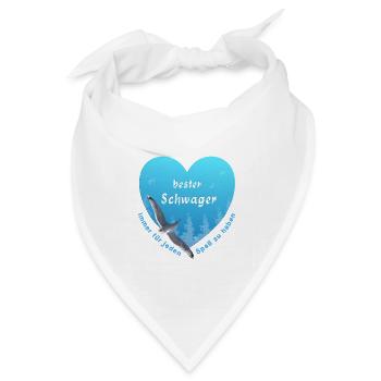 bester Schwager - Bandana Dreieckstuch - Weiß - Vorne