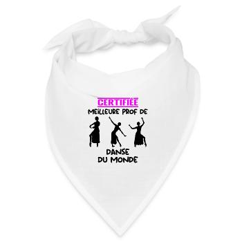 ZERTIFIZIERTER BESTER LEHRER - Bandana Dreieckstuch - Weiß - Vorne