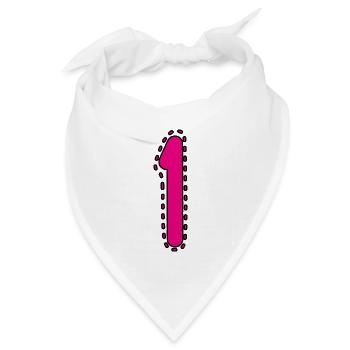 1. 1 JAHR. 1. JAHRESTAG. 1 JAHR GEBURTSTAG - Bandana Dreieckstuch - Weiß - Vorne