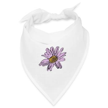 Blume pastell Blume Blumen pastell Blumen flieder - Bandana Dreieckstuch - Weiß - Vorne