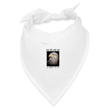 Steinadler - Join the wild side - Fotoprint - Bandana Dreieckstuch - Weiß - Vorne