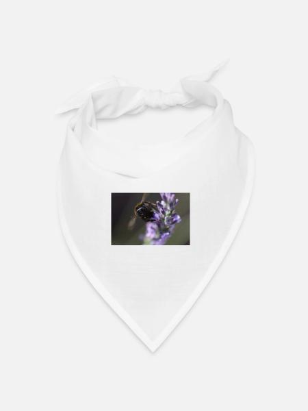 Biene lavendel Lavendelblüte - Bandana Dreieckstuch - Weiß