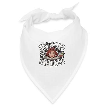 Sommersprossige & Fabelhafte Bücherkönigin - Bandana Dreieckstuch - Weiß - Vorne