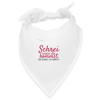 Orgasmus Versauter Spruch lustig ab 18Geschenk - Bandana Dreieckstuch - Weiß - Vorne